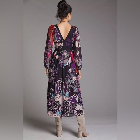 Floral Long Sleeve Maxi Dress - Picture 2 of 4